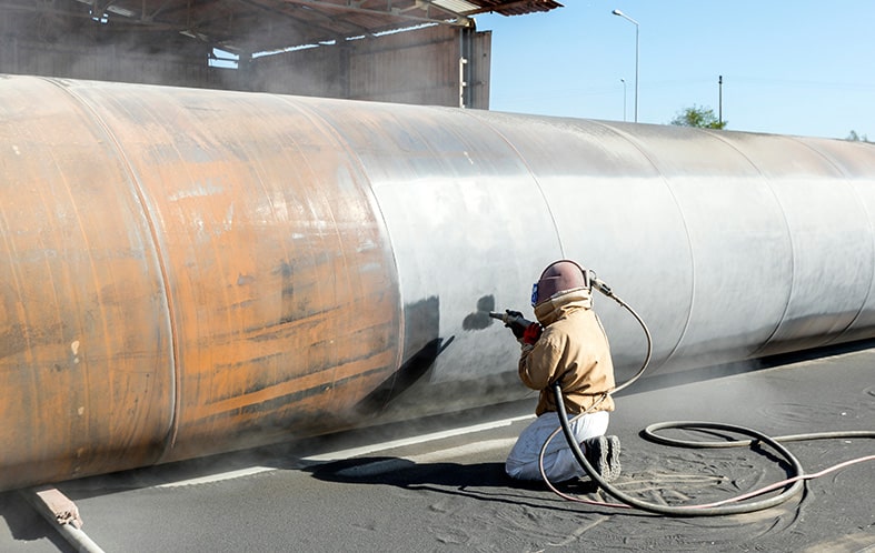 Shot-blasted structural plate