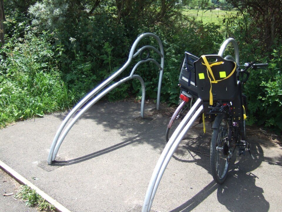 Galvanised Sheffield hoop cycle stands